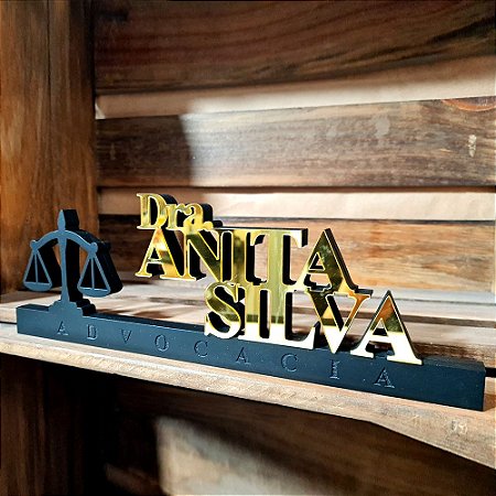 Display Nome de Mesa - Profissão Advogado