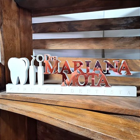 Display Nome de Mesa - Profissão Dentista