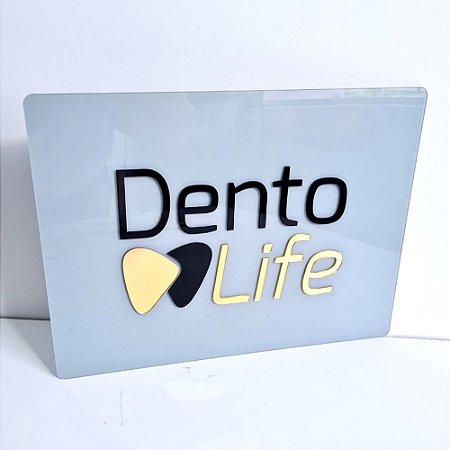 Placa em Acrílico com Logotipo em Acrílico - 60 cm