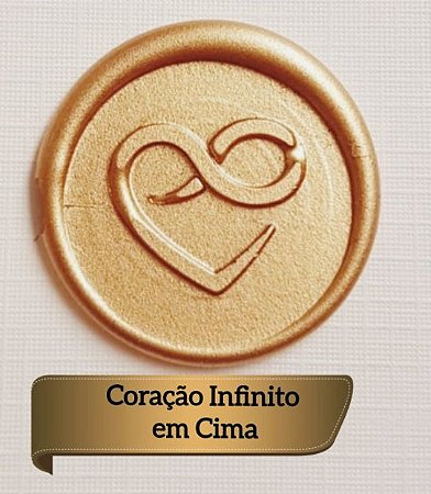 Lacre de Cera - Selo Coração Infinito em Cima