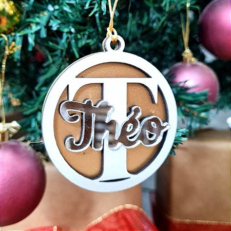 Bolinha de Natal Personalizada em Acrílico