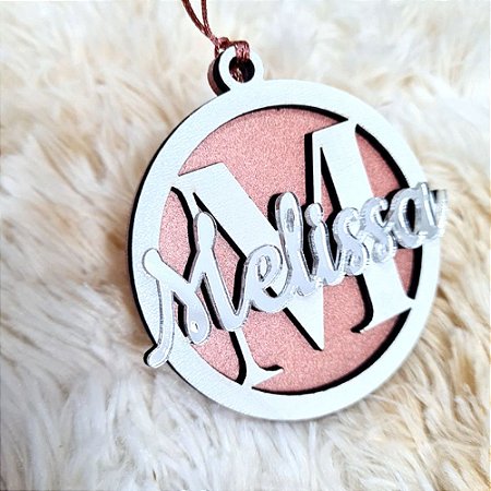 Bolinha de Natal Personalizada em Acrílico