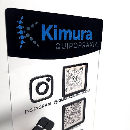 Placa PIX com 4 Qr Code - MOD Vertical