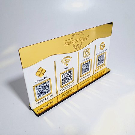 Placa PIX com 4 Qr Code - MOD 005