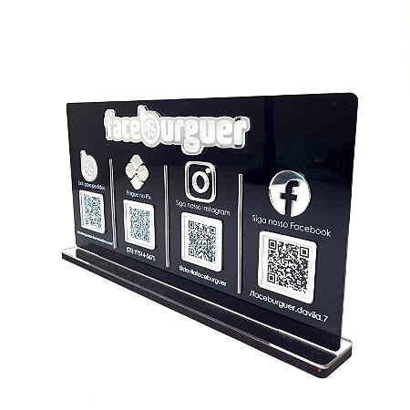 Placa PIX com 4 Qr Code - MOD 005
