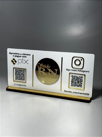 Placa PIX com 3 Qr Code - MOD 005