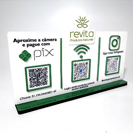Placa PIX com 3 Qr Code - MOD 005