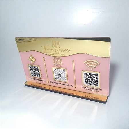 Placa PIX com 3 Qr Code - MOD 005