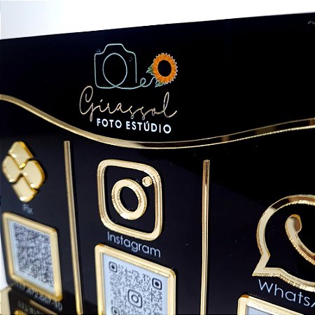 Placa PIX com 3 Qr Code - MOD 005