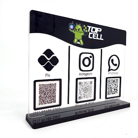 Placa PIX com 3 Qr Code - MOD 005