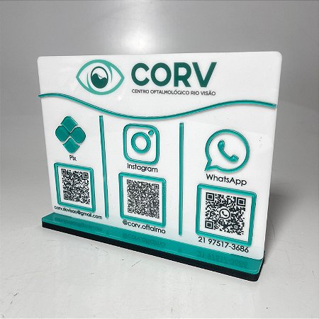 Placa PIX com 3 Qr Code - MOD 005