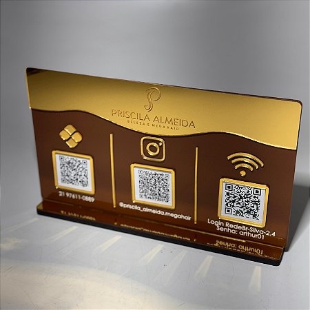 Placa PIX com 3 Qr Code - MOD 005