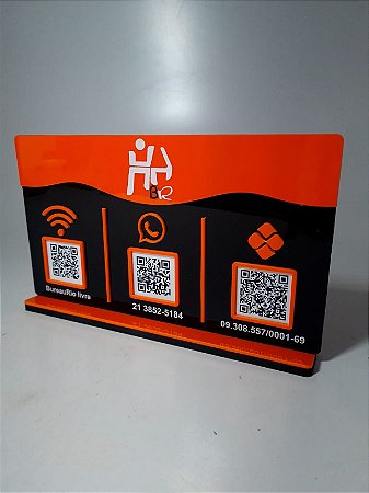 Placa PIX com 3 Qr Code - MOD 005