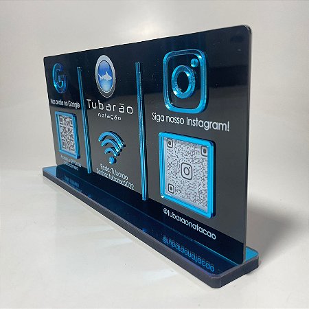 Placa PIX com 3 Qr Code - MOD 005