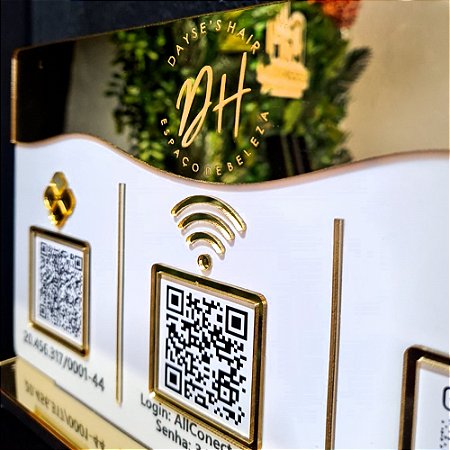 Placa PIX com 3 Qr Code - MOD 005