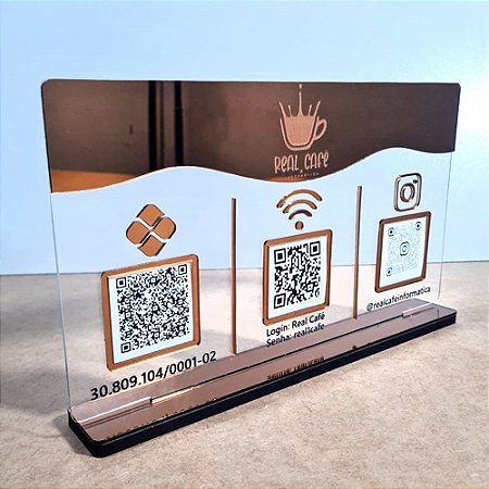 Placa PIX com 3 Qr Code - MOD 005
