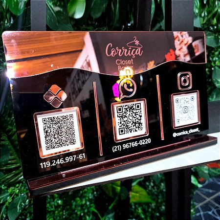Placa PIX com 3 Qr Code - MOD 005