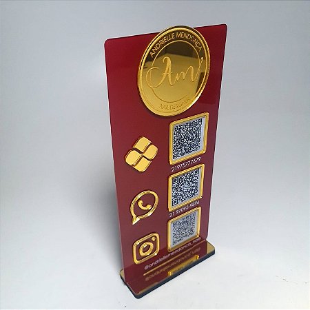 Placa PIX com 3 Qr Code - MOD 004