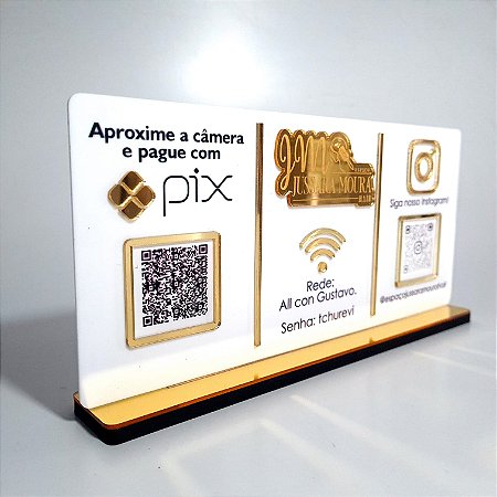 Placa PIX com 3 Qr Code - MOD 002