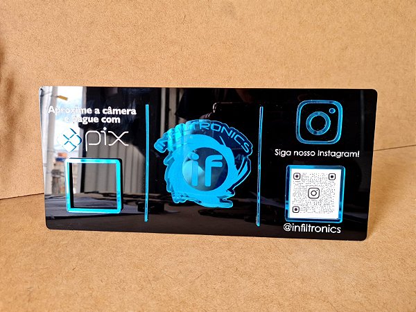 Placa PIX com 3 Qr Code - MOD 002
