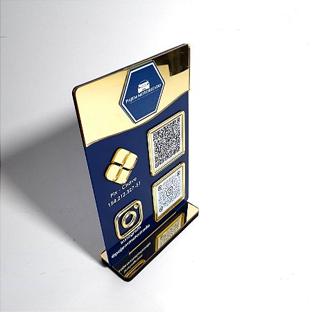 Placa PIX QR Code e Instagram com Logotipo