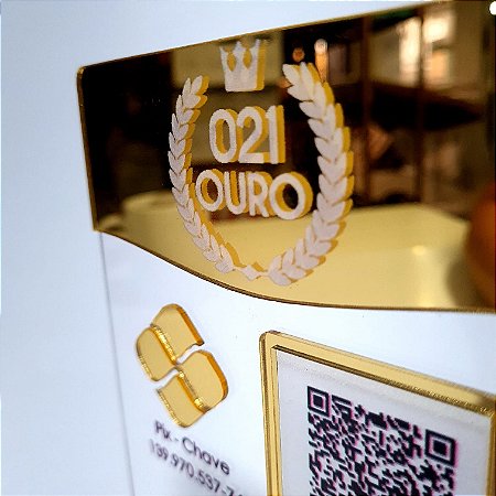 Placa PIX QR Code e Instagram com Logotipo