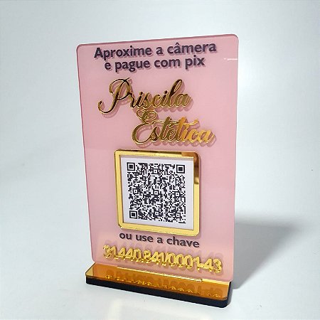 Placa PIX QR Code com Logotipo