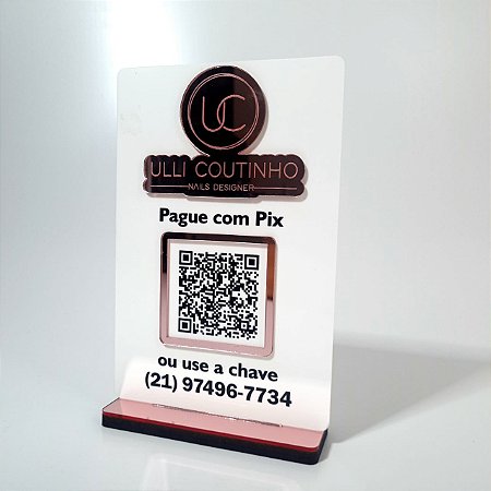 Placa PIX QR Code com Logotipo