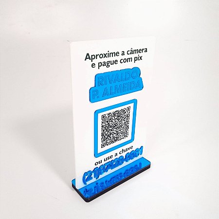 Placa PIX QR Code com Logotipo