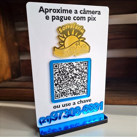 Placa PIX QR Code com Logotipo