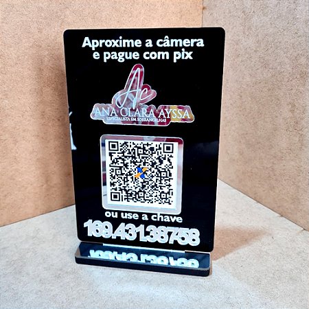 Placa PIX QR Code com Logotipo