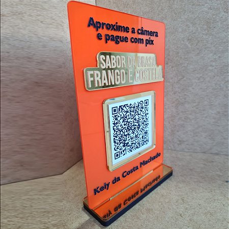 Placa PIX QR Code com Logotipo