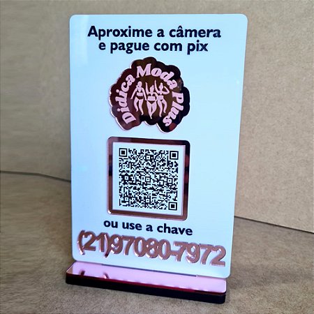 Placa PIX QR Code com Logotipo