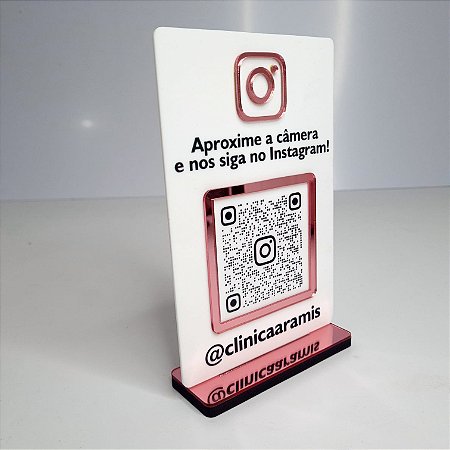 Placa QR Code Instagram