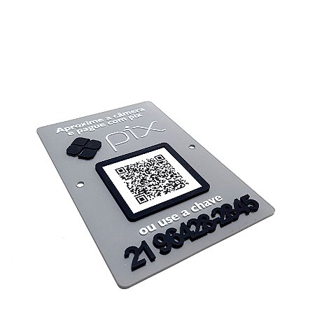 Placa PIX QR Code - Sem Base