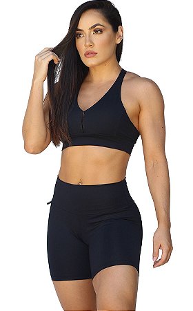 Short Fitness Cor Preto (GG) - Lycra - Outros Moda e Acessórios