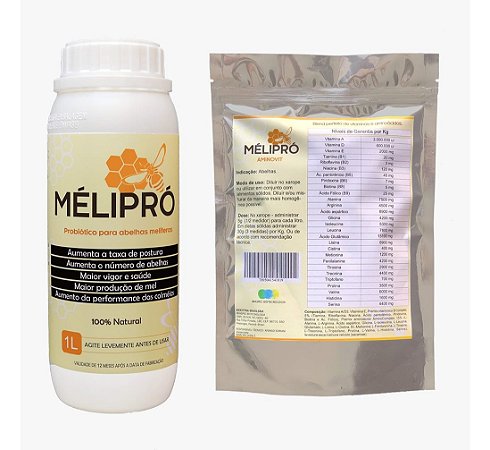Combo MeliPró AminoVit Suplemento  + MeliRró Aditivo Probiótico  - 1kg +1L