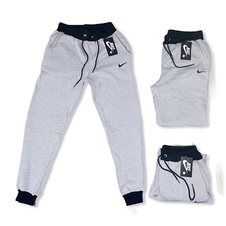 calça de moletom nike cinza