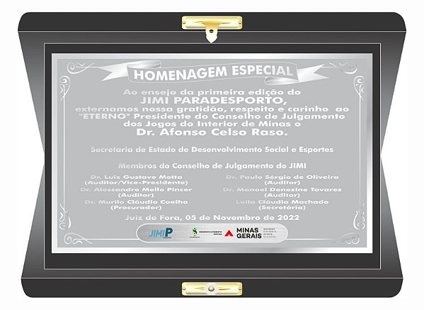 Placa em inox com estojo/corrosão