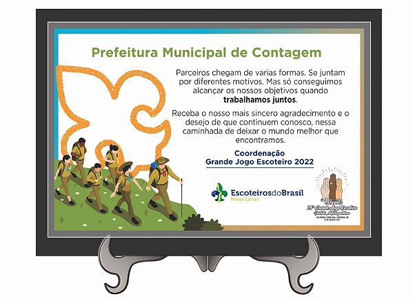 Placa em acrílico  resinada
