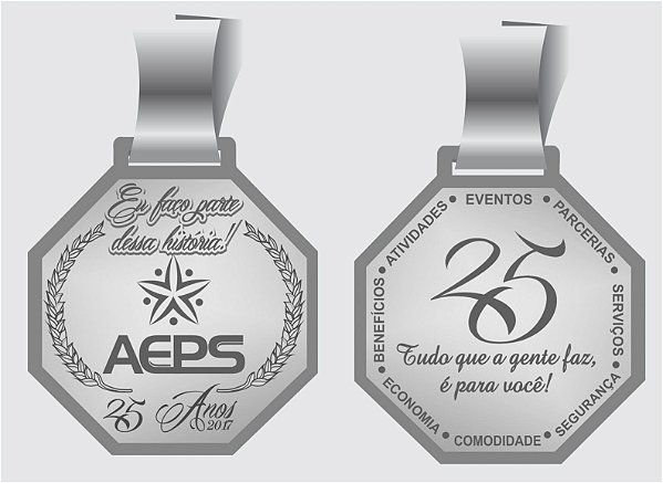 medalha inox