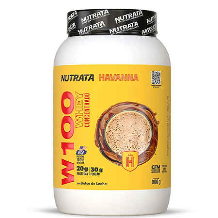 Whey Protein Concentrado W100 - Nutrata 900G