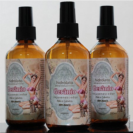 HIDROLATO DE GERÂNIO 200ml
