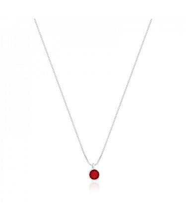 Cordão com pingente zircônia em prata 925 - Ponto de Luz