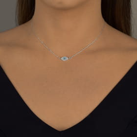 Colar Olho Grego em Prata