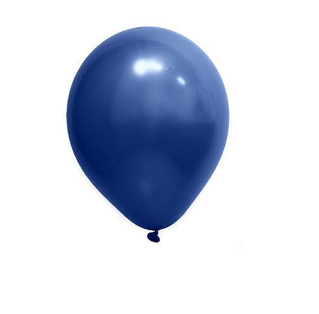 Balão Látex Cromado Azul Tamanho 9 c/ 25 unidades