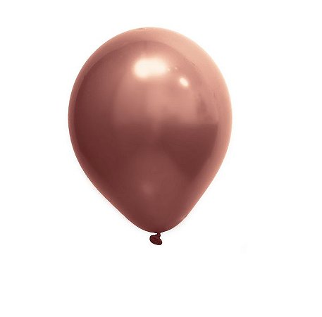 Balão Látex Cromado Bronze Tamanho 12 c/ 25 unidades