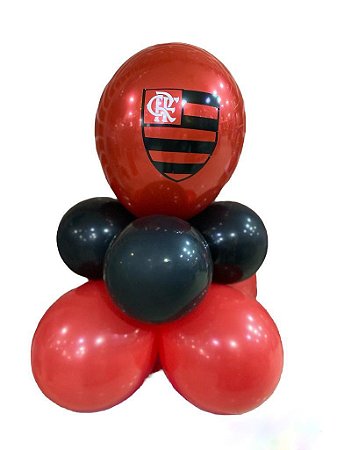 Arranjo de balão metalizado Flamengo