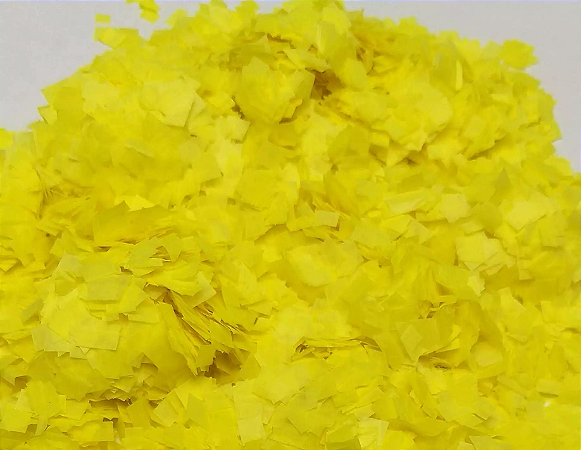 Confete decorativo amarelo para balões picadinho - 15 gramas