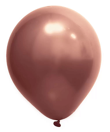 Balão Látex cromado n12 Bronze 25unid
